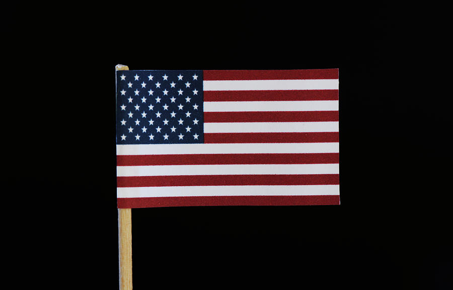 Flag Of United States On Background Photograph