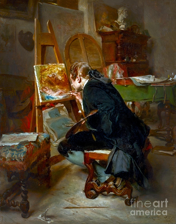 A Painter by Ernest Meissonier Photograph by Carlos Diaz
