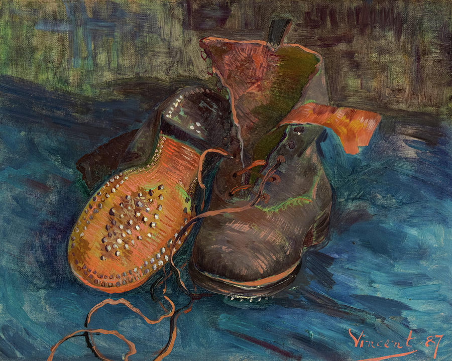 Benign cirkulære kritiker A Pair of Boots, 1887 Painting by Vincent van Gogh - Fine Art America