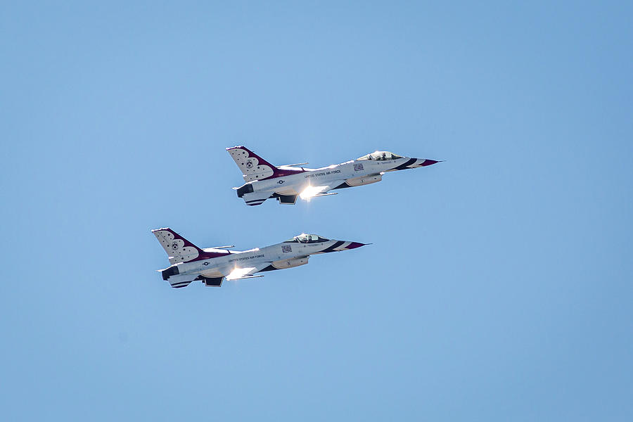 A Pair Of U S Air Force Thunderbirds Photograph by Dale Kincaid