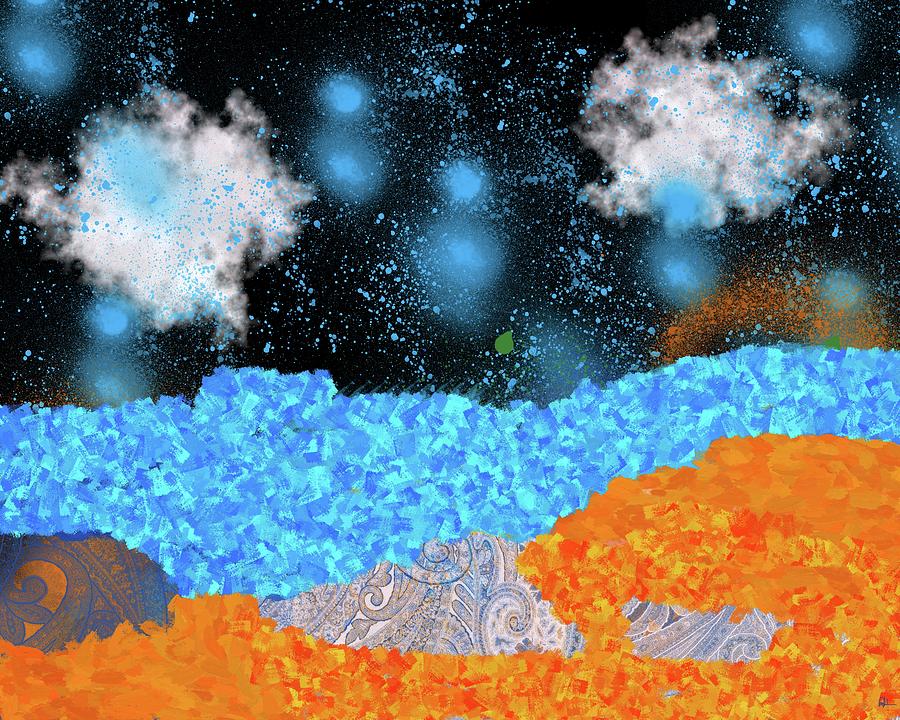 A Paisley Fire Under a Night Sky Digital Art by Ruth Harrigan A Paisley Fire Under a Night Sky Digital Art by Ruth Harrigan