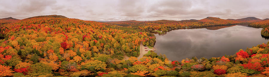 A Panoramic of Bald Hill Pond in Vermonts NEK Photograph by Jeff Folger