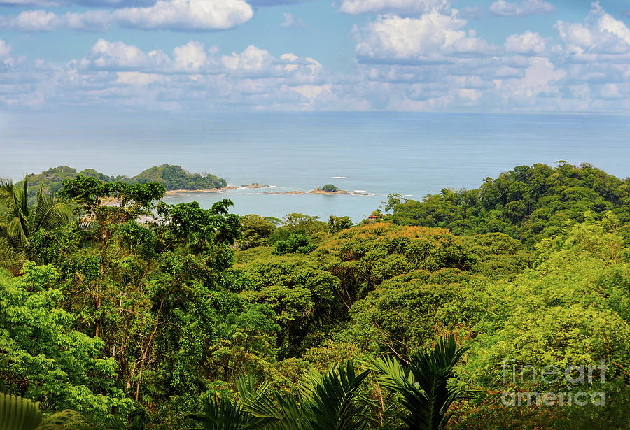 A panoramic view of Dominical Beach in Costa Rica  Photograph by Gunther Allen