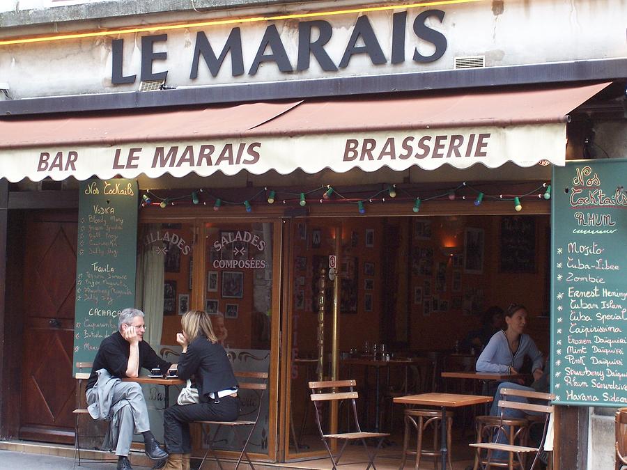 A Paris Cafe--Le Marais Photograph by Matthew Bamberg