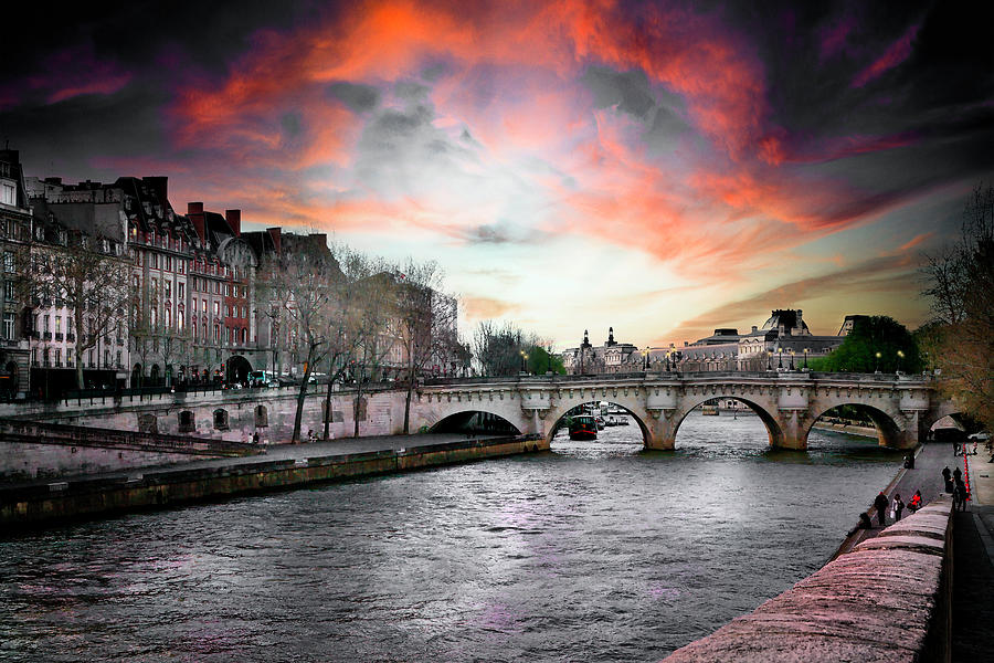 A Paris Sunset Photograph by James Bethanis