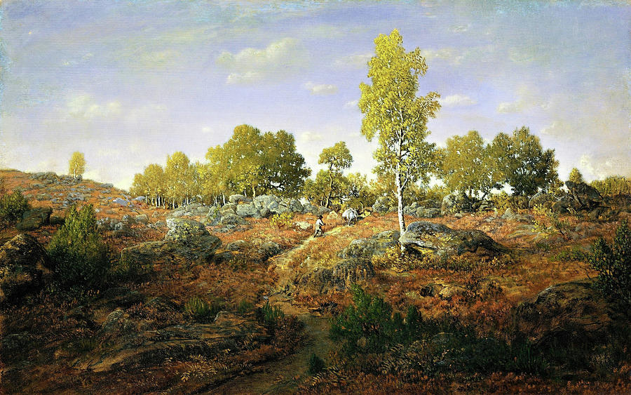 Theodore Rousseau Painting - A Path among the Rocks - Digital Remastered Edition by Theodore Rousseau