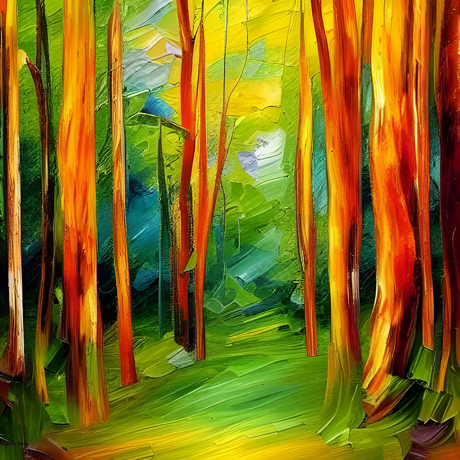 A Path Through the Woods Digital Art by Cindys Creative Corner
