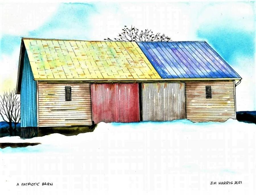 A Patriotic Barn Painting by Jim Harris