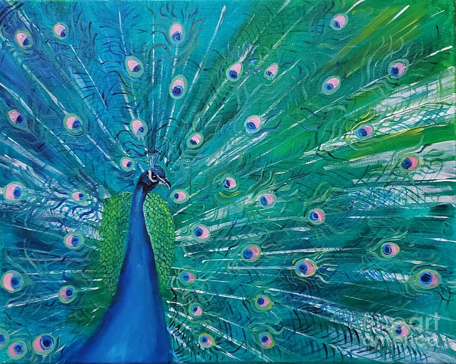 A Peacock Painting by Deborah Willison - Fine Art America