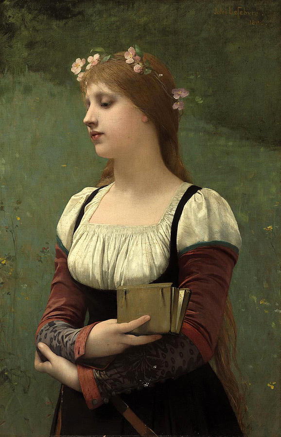  A pensive moment Painting by Jules Joseph Lefebvre