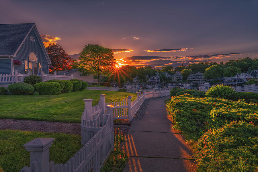 A Perkins Cove Sunset Photograph by Penny Polakoff