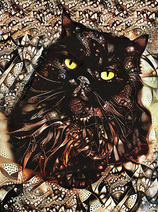 Baldrick the Persian Cat Digital Art by Peggy Collins