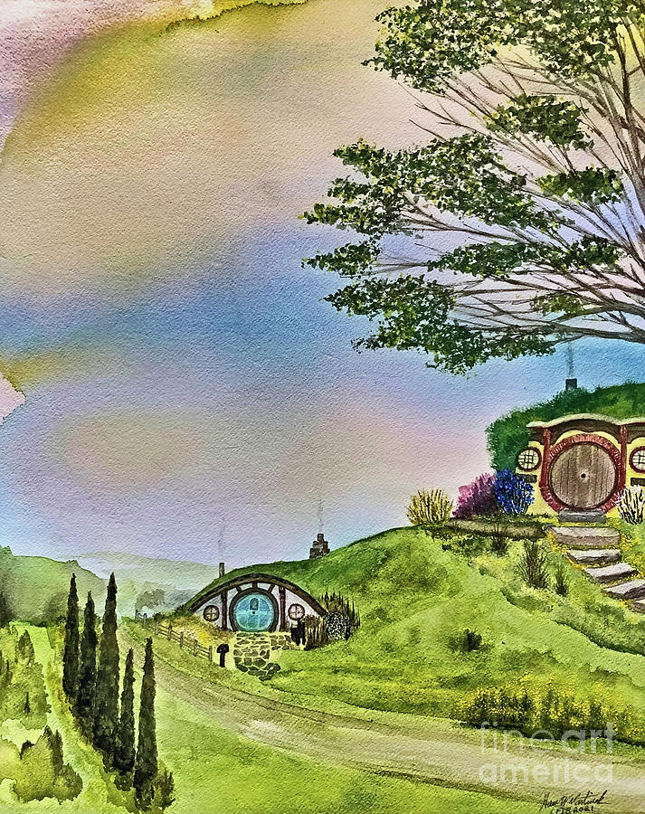 Lotr Painting - A Piece of the Shire by Gary Martinek