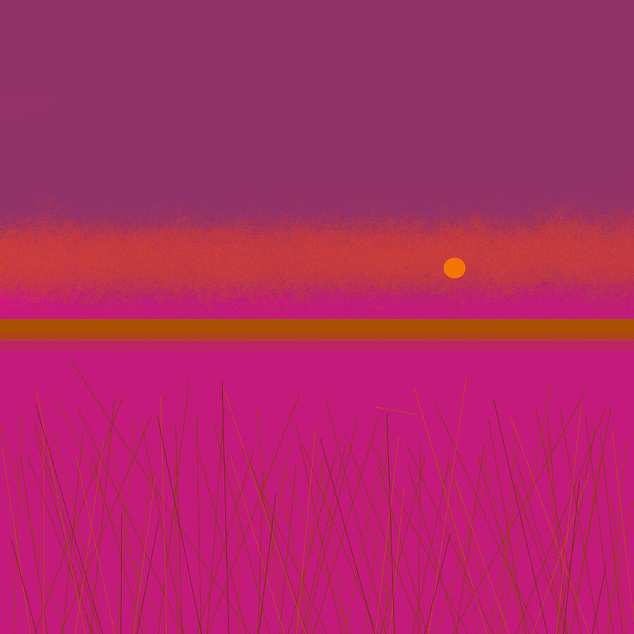 A PInk Perspective - Pink Abstract Landscape Number Two Digital Art by Val Arie