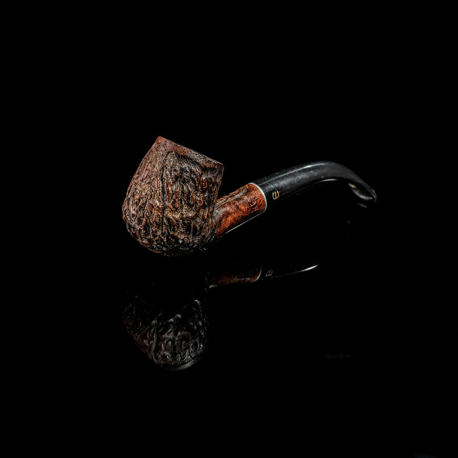 A Pipe on a Black Background Photograph by Sharon Popek