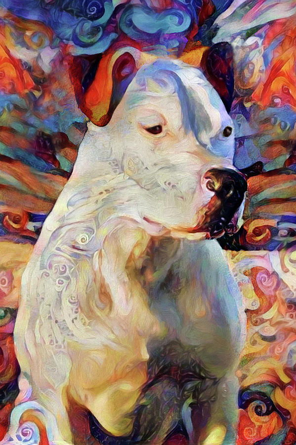 A Pit Bull Named Ace Digital Art by Peggy Collins