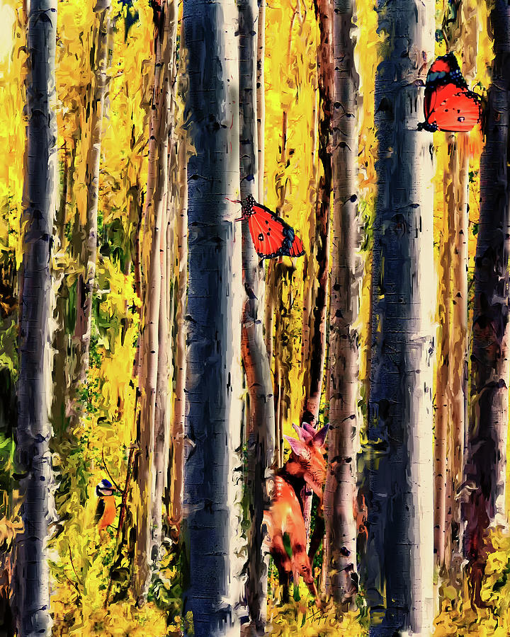 A place in the aspens Digital Art by Larry Tingley
