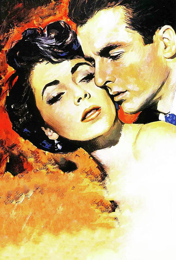 Elizabeth Taylor Painting - A Place in the Sun 1951, movie poster base art by Movie World Posters
