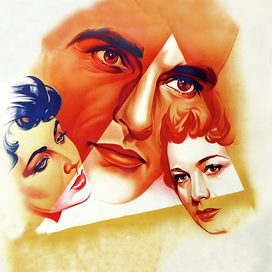 A Place in the Sun,1951 - base art by Roger Soubie Painting by Movie World Posters
