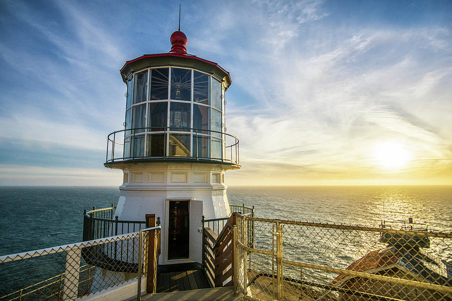A Point Reyes Lighthouse Sunset Photograph by Joseph S Giacalone