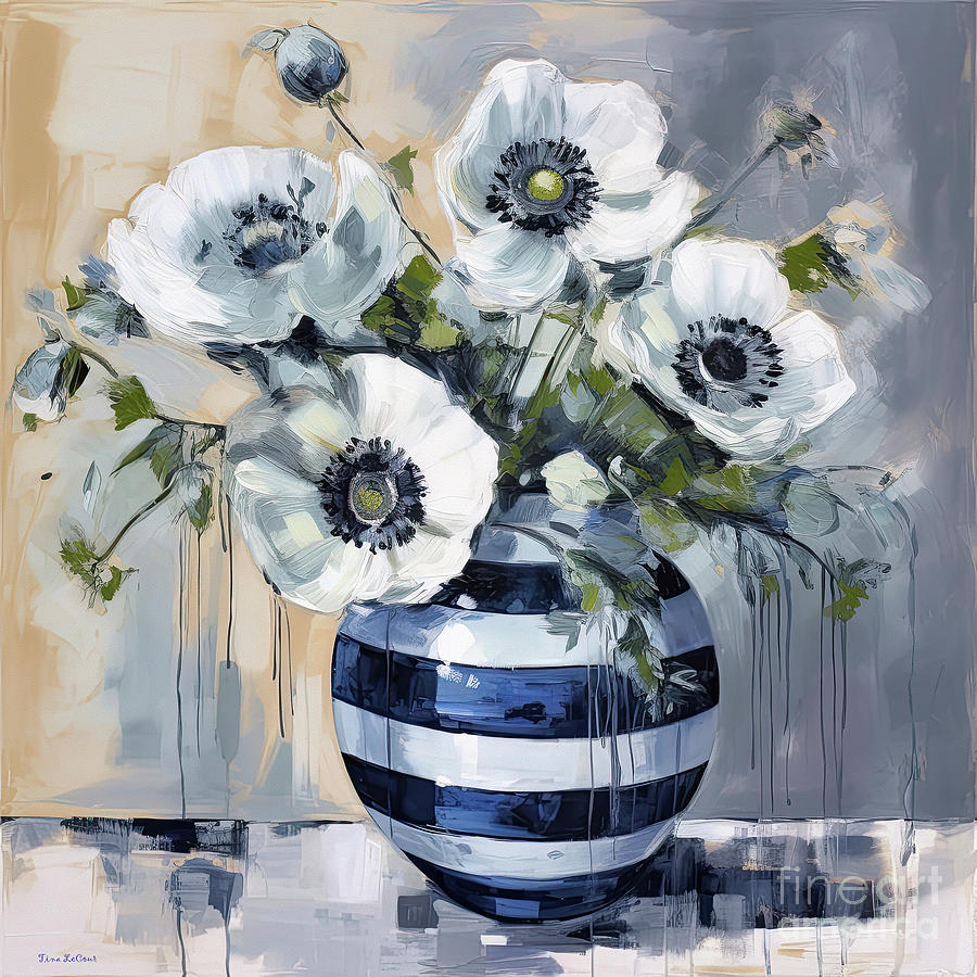 A Pop Of Poppies Painting by Tina LeCour