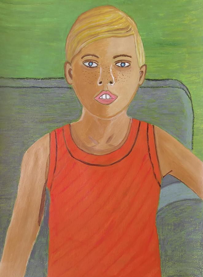 A Portrait of a Boy 3 Painting by Magdalena Frohnsdorff