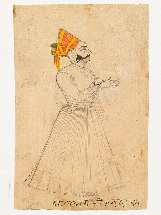 A Portrait Of A Nobleman Marwar, Circa 1780 Painting
