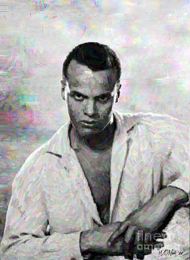 Portraits Digital Art - A Portrait of Harry Belafonte by Walter Neal