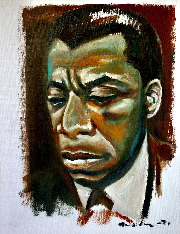 A portrait of James Baldwin Painting by Martel Chapman
