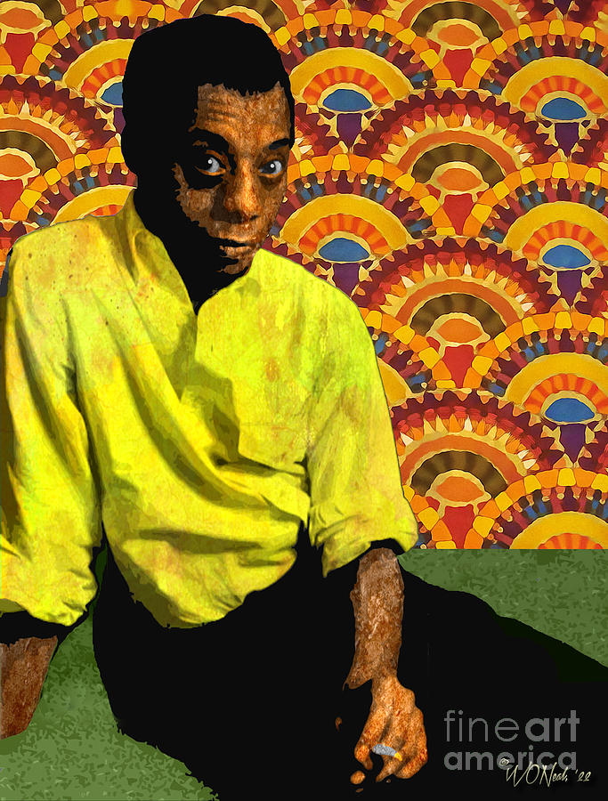Faces Digital Art - A Portrait of James Baldwin by Walter Neal