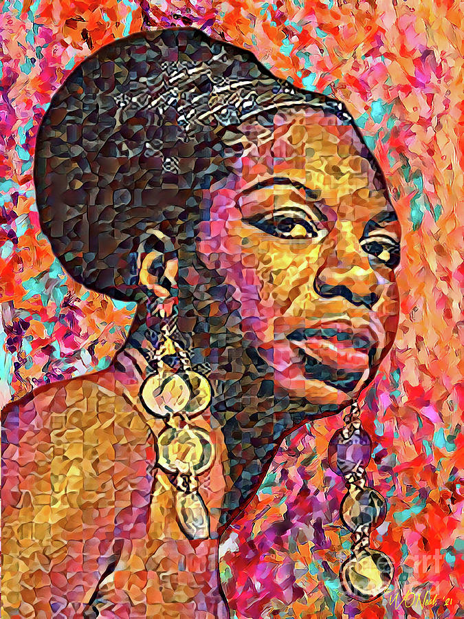 Nina Simone Digital Art - A Portrait of Nina Simone by Walter Neal