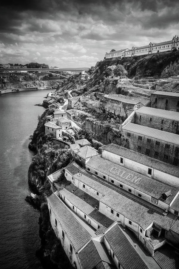 A Portrait of Porto Portugal in Black and White  Photograph by Carol Japp