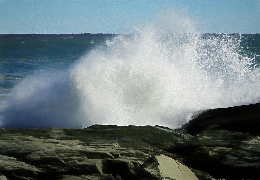 A Powerful Wave Photograph by Nancy De Flon