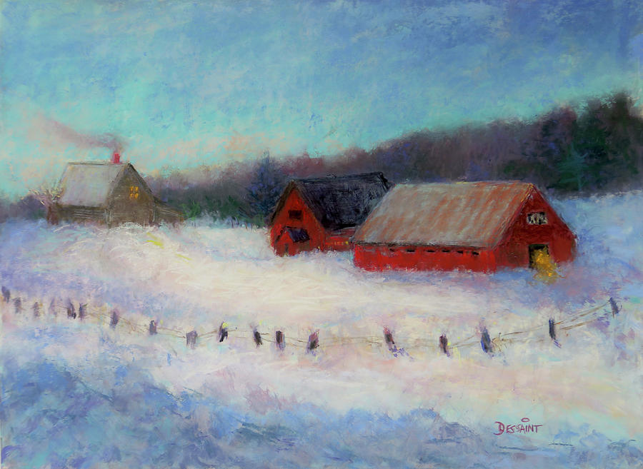 Winter Painting - A Pure Life by Linda Dessaint