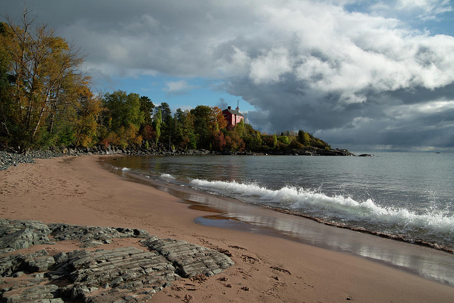 A Quiet Morning Walk Along the Beach at Marquette Photograph by Janice Adomeit