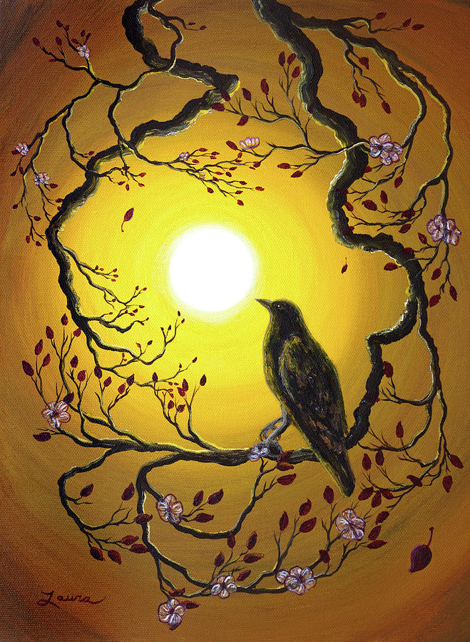 A Raven Remembers Spring Painting