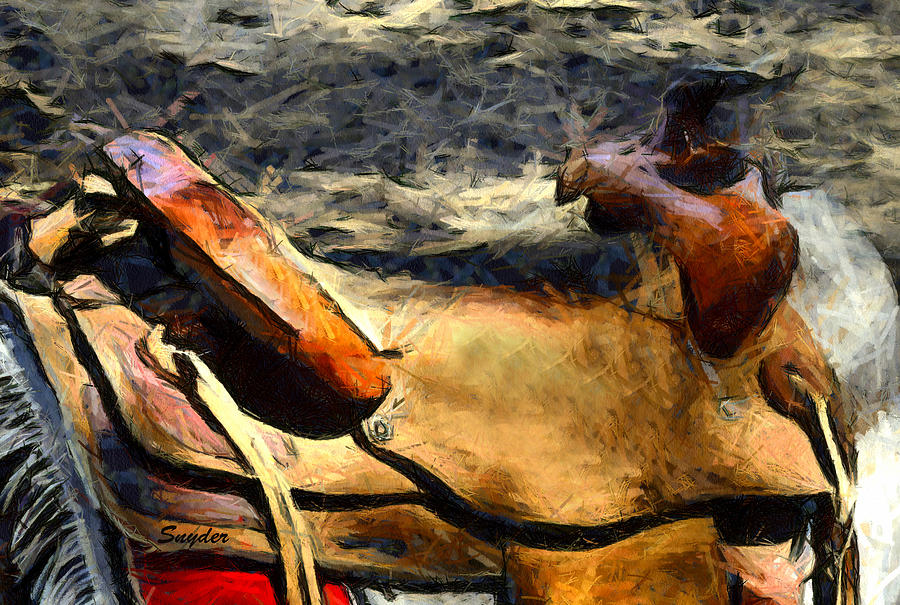 A Real Working Saddle Abstract Photograph by Floyd Snyder