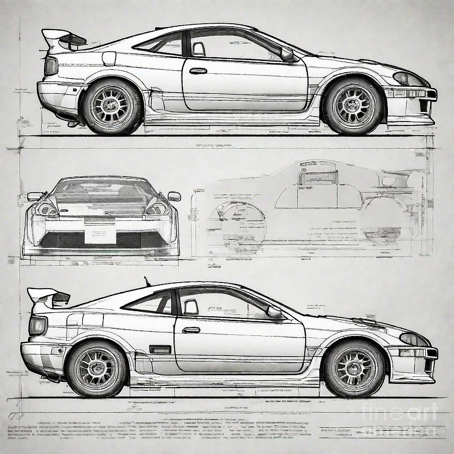 A realistic sketch of car Toyota Celica GT-Four WRC '97 Drawing by ...