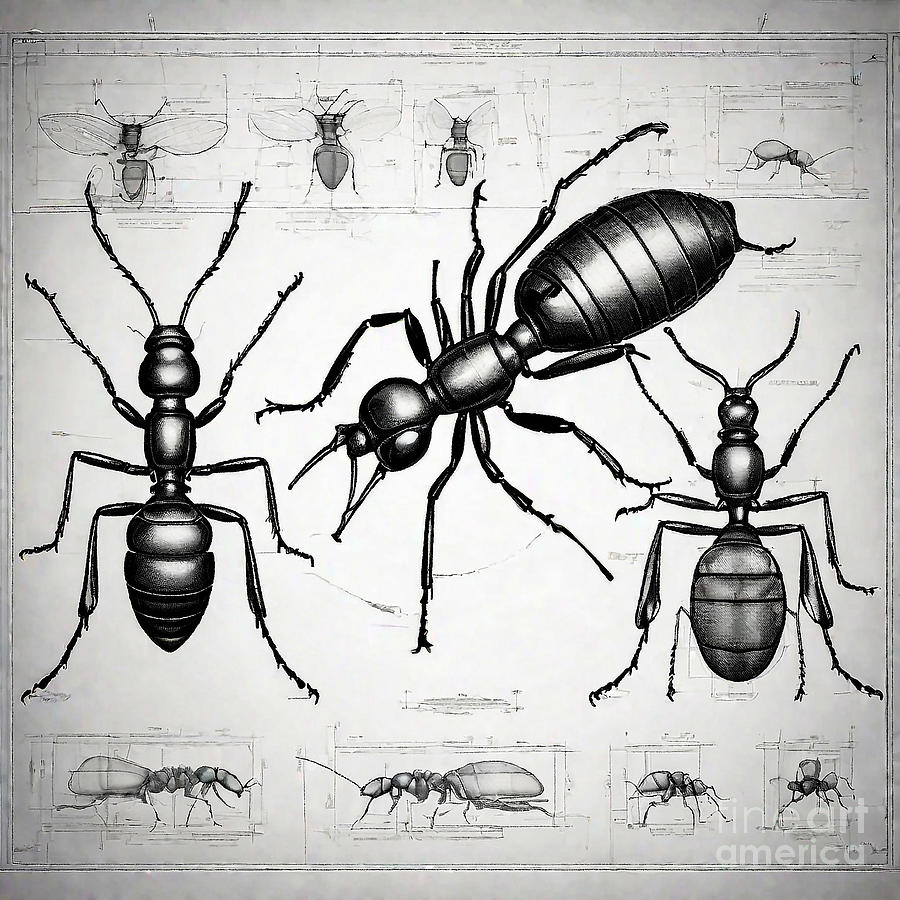 A realistic sketch of Carpenter Ant Drawing by Clint McLaughlin - Fine ...