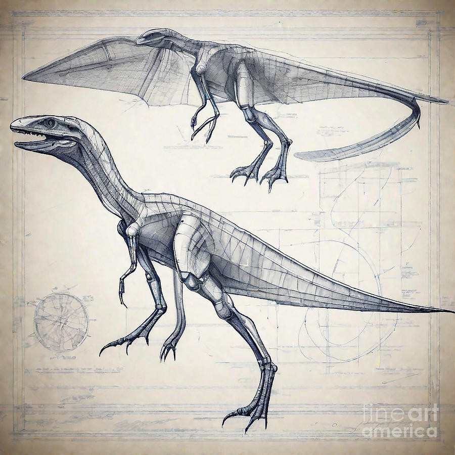 A realistic sketch of Dimorphodon Drawing by Clint McLaughlin - Fine ...