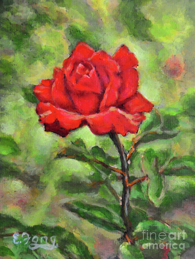 A Red Rose for You Painting by Eileen  Fong