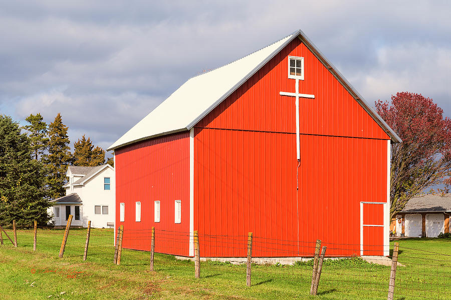 A Red Sided Barn Photograph by Ed Peterson
