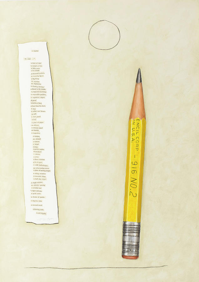 Pencil Mixed Media - A regular by James W Johnson