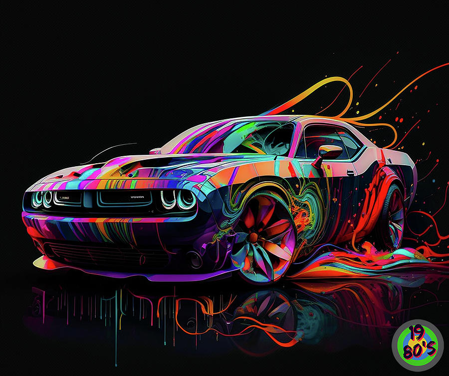 A Retro Digital Art Tribute to the Muscle Car Digital Art by G Art ...