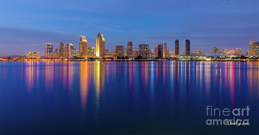 A Rich Evening Colors of the San Diego Skyline Photograph by David Levin