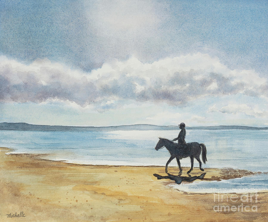 A Ride on the Beach Painting by Michelle Constantine