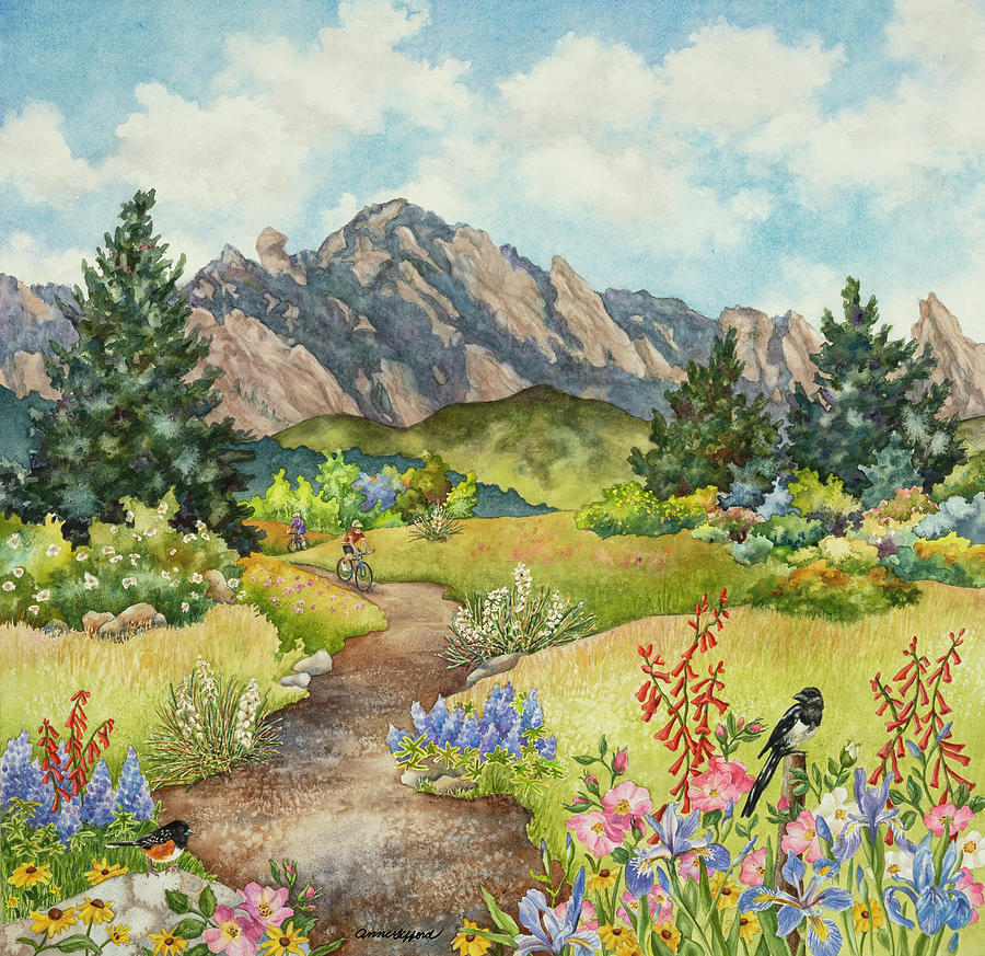 A Ride Through the Foothills Painting by Anne Gifford