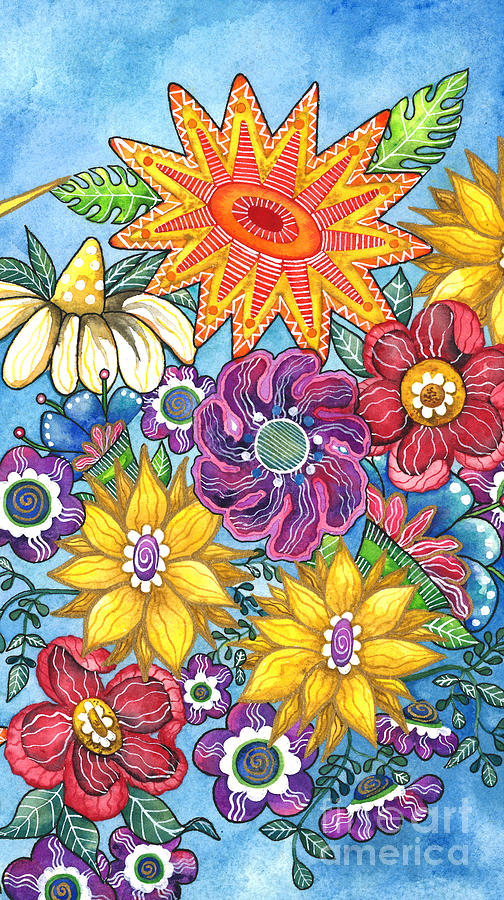 A Riot of Flowers Painting by Shelley Wallace Ylst