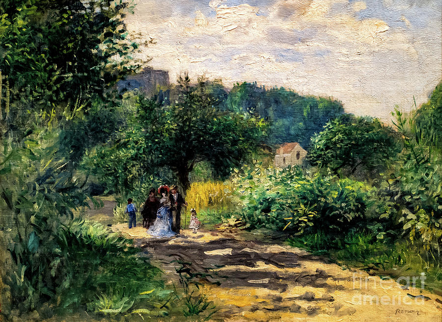 A Road in Louveciennes by Auguste Renoir 1870 Painting by Auguste Renoir