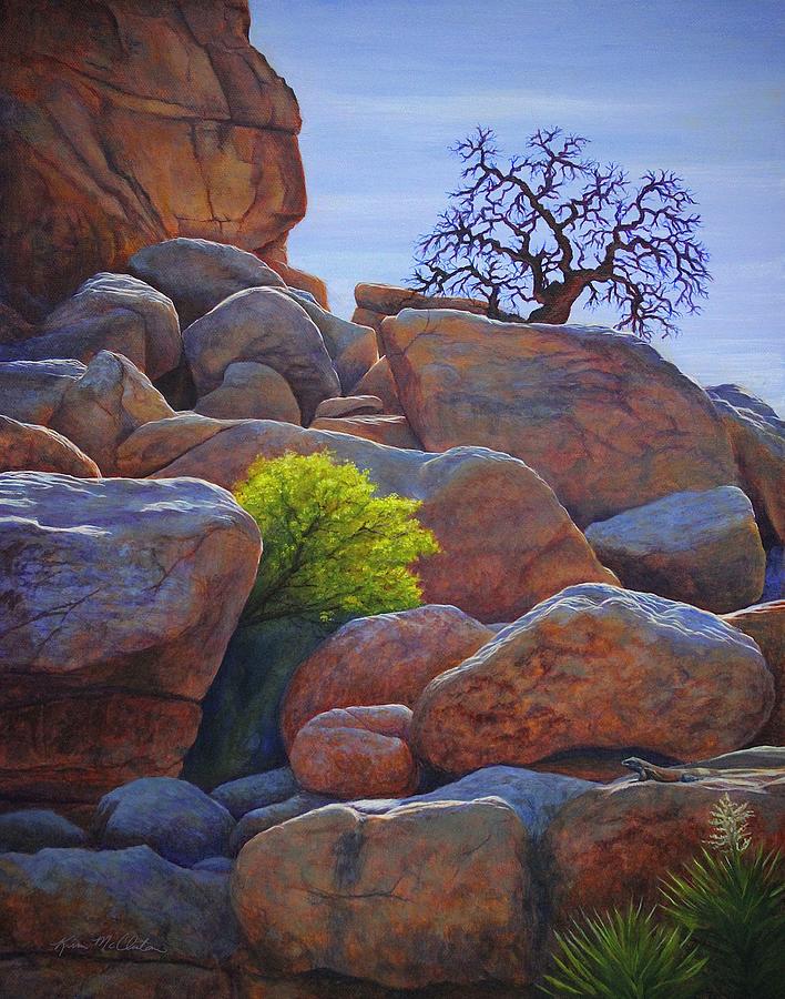 A Rock and a Hard Place Painting by Kim McClinton